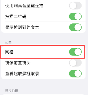 淮上苹果手机维修网点分享iPhone如何开启九宫格构图功能