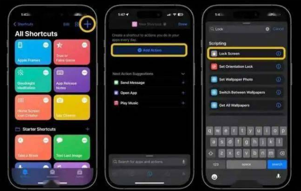 淮上苹果14锁屏维修店分享iPhone14升级iOS16.4后如何创建锁屏快捷方式 